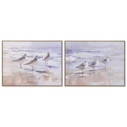 Tavla Home ESPRIT Strand Medelhavs Med relief 80 x 2,5 x 60 cm (2 antal) finns hos Nordekko