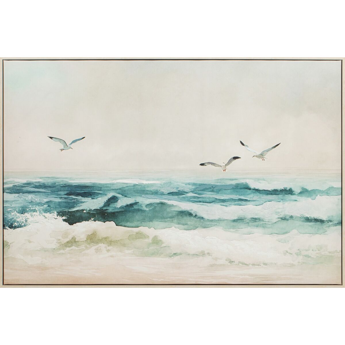 Tavla Home ESPRIT Strand Medelhavs Med relief 120 x 2,5 x 80 cm (2 antal) finns hos Nordekko