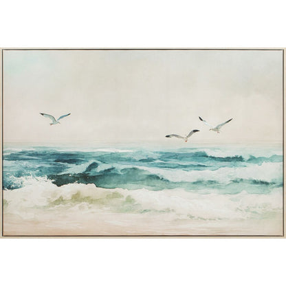 Tavla Home ESPRIT Strand Medelhavs Med relief 120 x 2,5 x 80 cm (2 antal) finns hos Nordekko