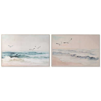 Tavla Home ESPRIT Strand Medelhavs Med relief 120 x 2,5 x 80 cm (2 antal) finns hos Nordekko