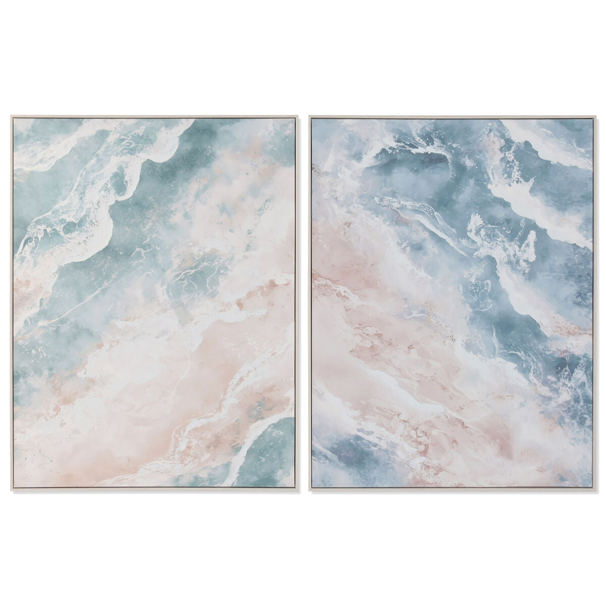 Tavla Home ESPRIT Blå Strand Medelhavs Med relief 90 X 3,2 X 120 CM (2 antal) finns hos Nordekko
