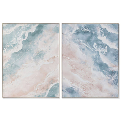 Tavla Home ESPRIT Blå Strand Medelhavs Med relief 90 X 3,2 X 120 CM (2 antal) finns hos Nordekko