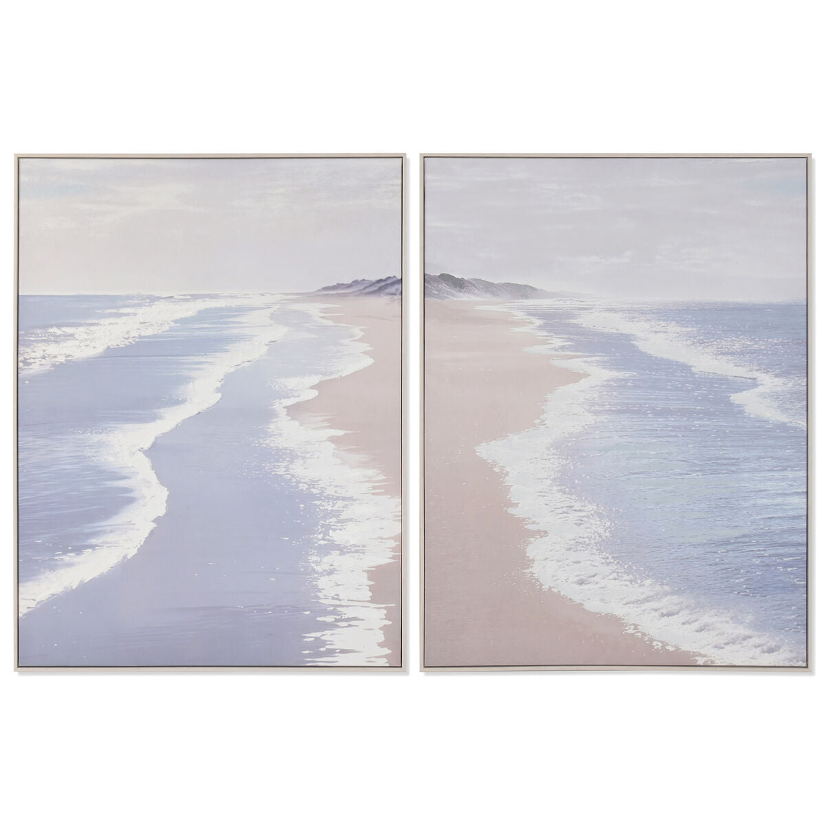 Tavla Home ESPRIT Blå Turkos Hav och ocean Med relief 90 x 2,5 x 120 cm (2 antal) finns hos Nordekko