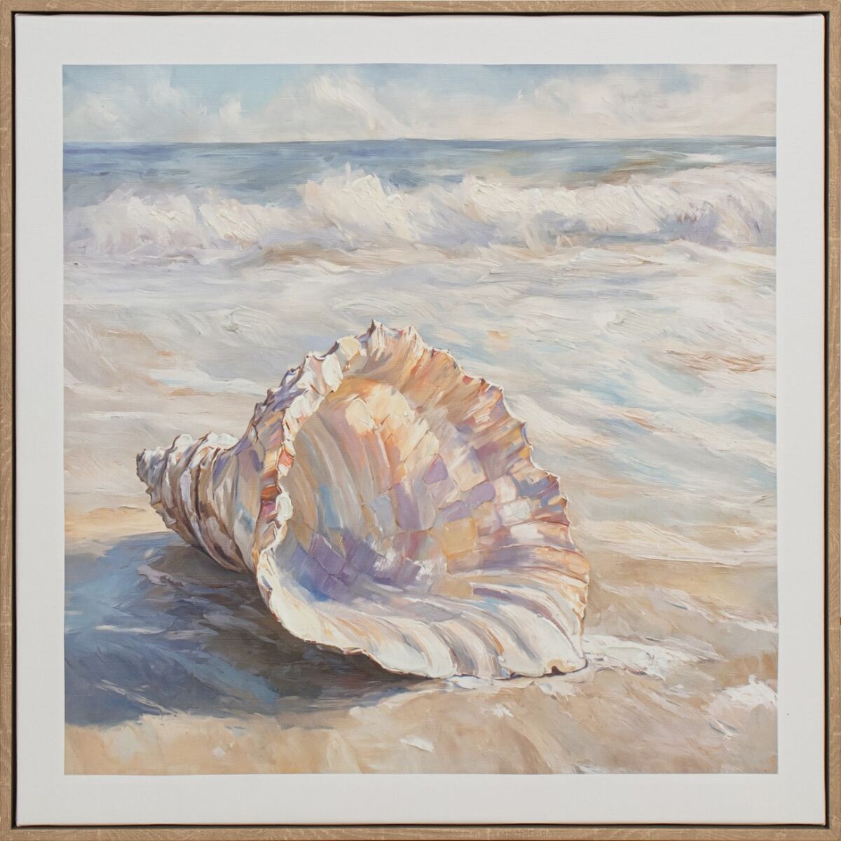 Tavla Home ESPRIT Strand Medelhavs Med relief Snigel 50 x 2,5 x 50 cm (4 antal) finns hos Nordekko