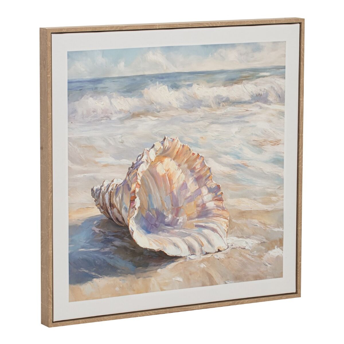 Tavla Home ESPRIT Strand Medelhavs Med relief Snigel 50 x 2,5 x 50 cm (4 antal) finns hos Nordekko