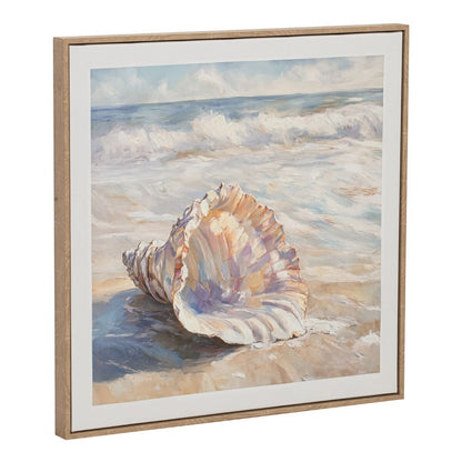Tavla Home ESPRIT Strand Medelhavs Med relief Snigel 50 x 2,5 x 50 cm (4 antal) finns hos Nordekko