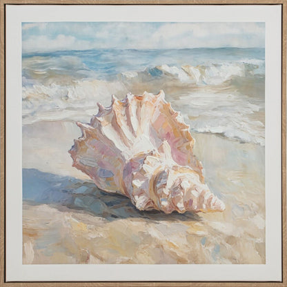 Tavla Home ESPRIT Strand Medelhavs Med relief Snigel 50 x 2,5 x 50 cm (4 antal) finns hos Nordekko