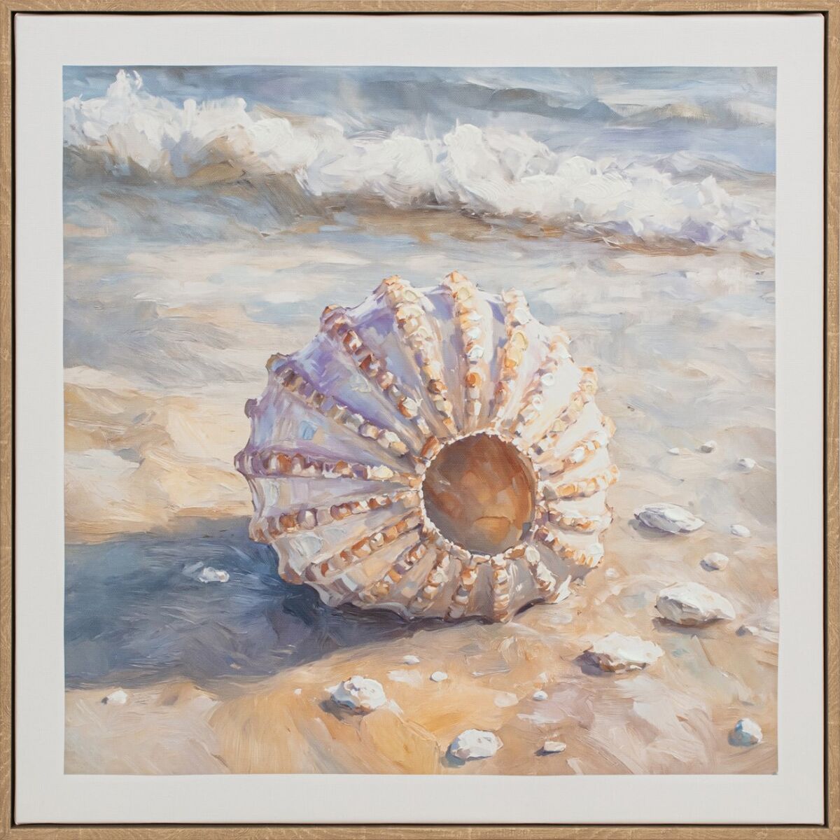 Tavla Home ESPRIT Strand Medelhavs Med relief Snigel 50 x 2,5 x 50 cm (4 antal) finns hos Nordekko