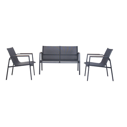 Trädgårdssoffa Home ESPRIT Svart Mörkgrå 119 X 70 X 64 CM finns hos Nordekko