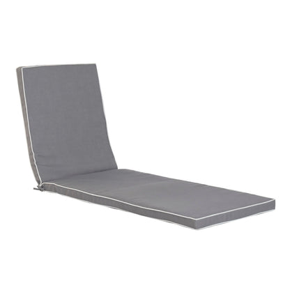 Dyna till solstol Home ESPRIT Vit Ljusgrå Trädgård 190 x 60 x 5 cm finns hos Nordekko