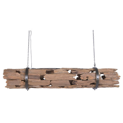 Taklampa Home ESPRIT Brun Trä Järn teakträ 50 W 180 X 33 X 33 CM finns hos Nordekko