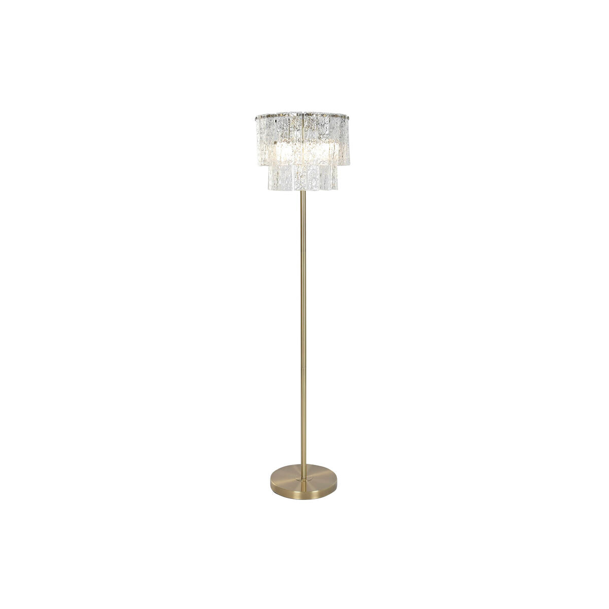 Golvlampa Home ESPRIT Transparent Gyllene 25 W 220 V 38 x 38 x 160 cm finns hos Nordekko