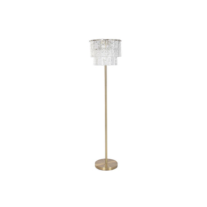 Golvlampa Home ESPRIT Transparent Gyllene 25 W 220 V 38 x 38 x 160 cm finns hos Nordekko