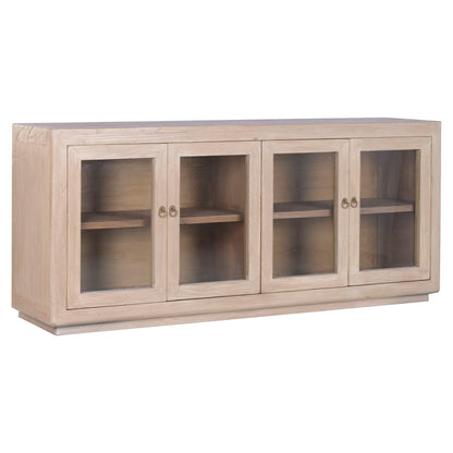 Skänk Home ESPRIT Naturell Glas Almträ 200 X 44 X 85 CM finns hos Nordekko