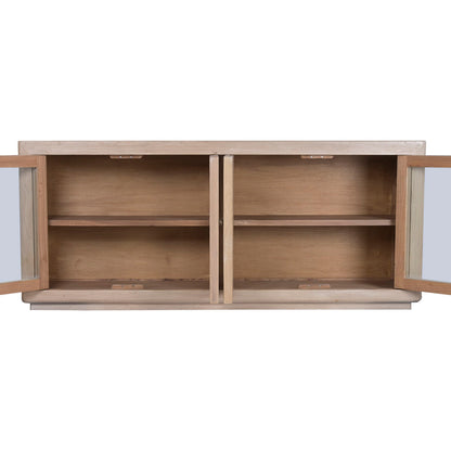 Skänk Home ESPRIT Naturell Glas Almträ 200 X 44 X 85 CM finns hos Nordekko