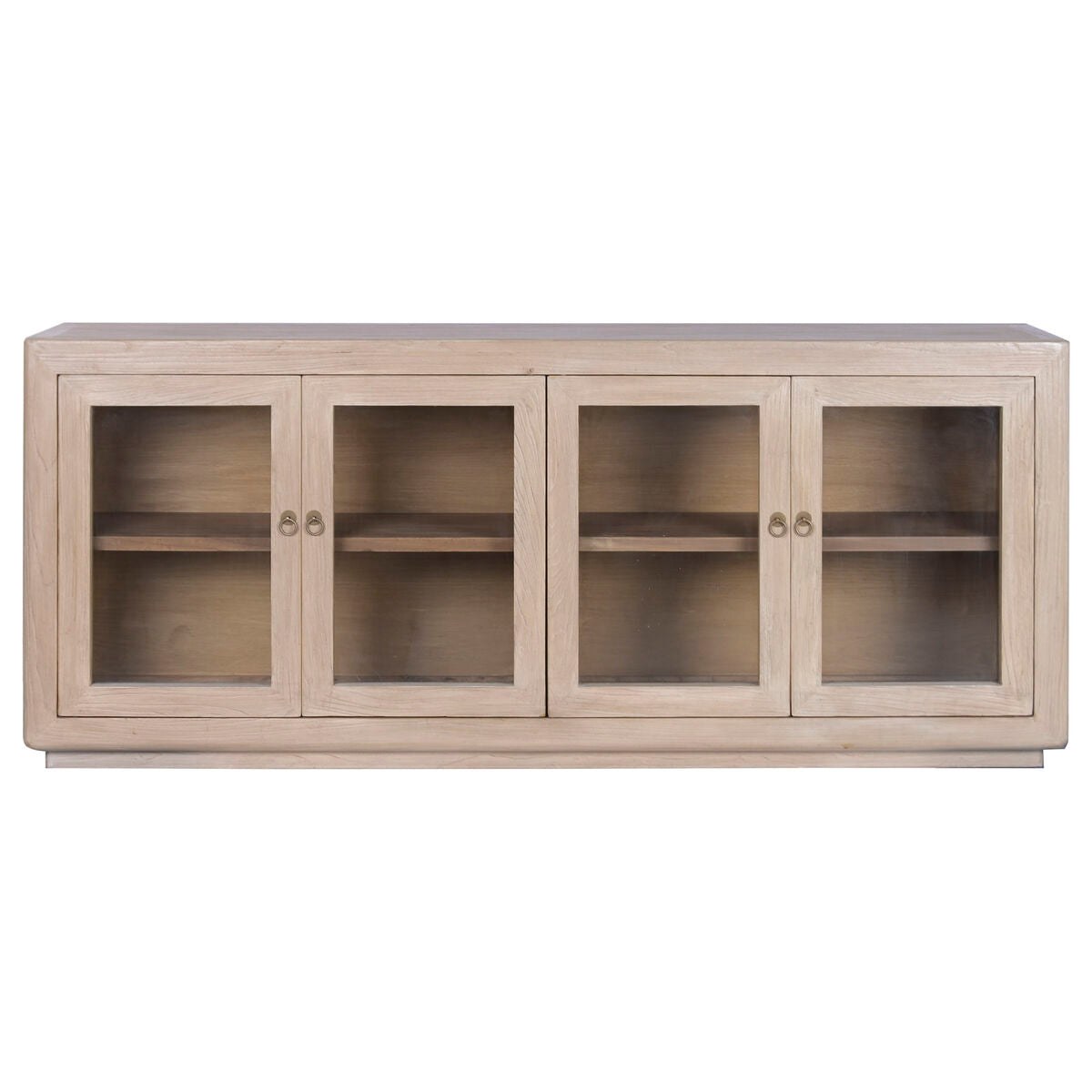 Skänk Home ESPRIT Naturell Glas Almträ 200 X 44 X 85 CM finns hos Nordekko