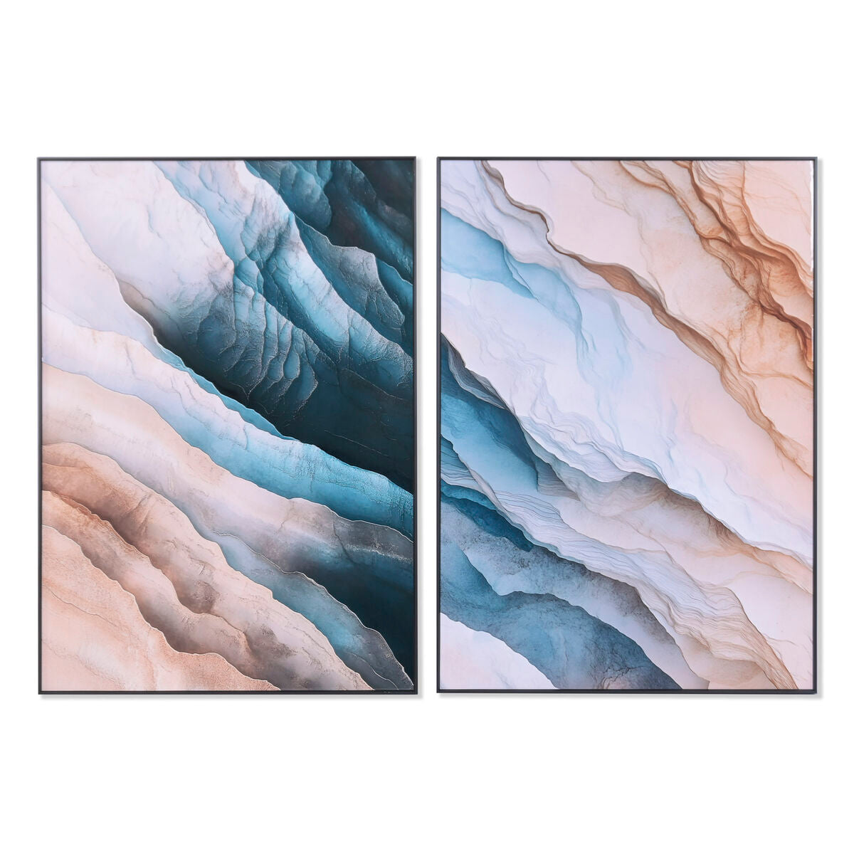 Tavla Home ESPRIT Blå Vit Modern 70 x 3,5 x 100 cm (2 antal) finns hos Nordekko