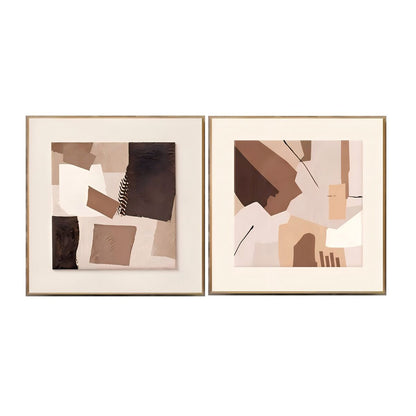 Tavla Home ESPRIT Brun Abstrakt Urban 60 x 3,5 x 60 cm (2 antal) finns hos Nordekko