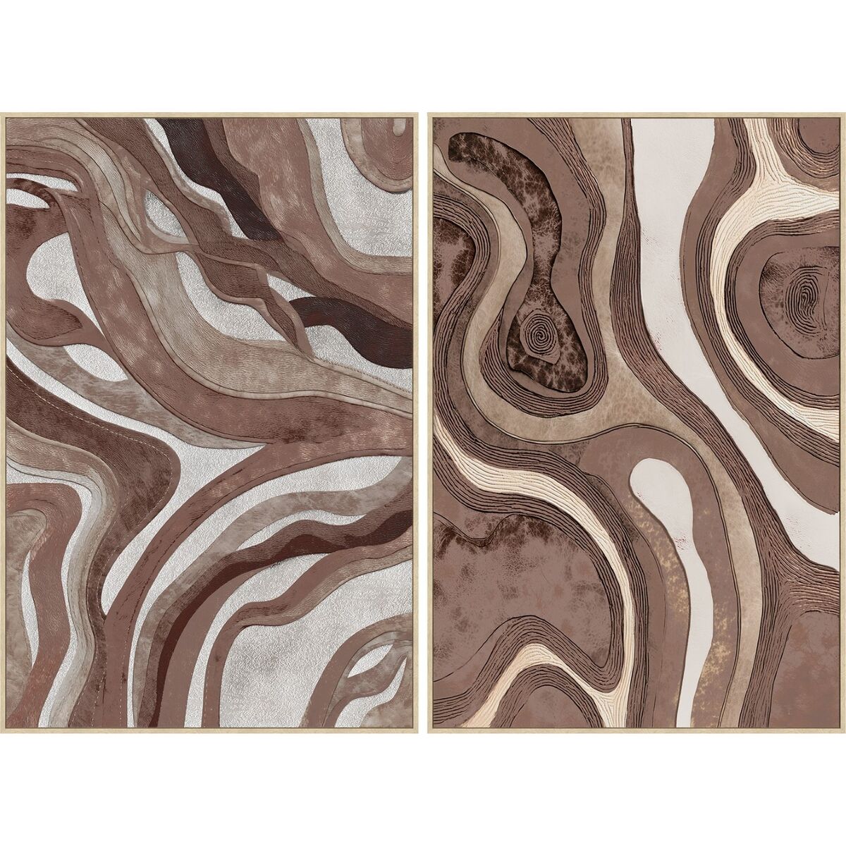 Tavla Home ESPRIT Brun Beige Modern Urban 82,5 x 4,5 x 122,5 cm (2 antal) finns hos Nordekko