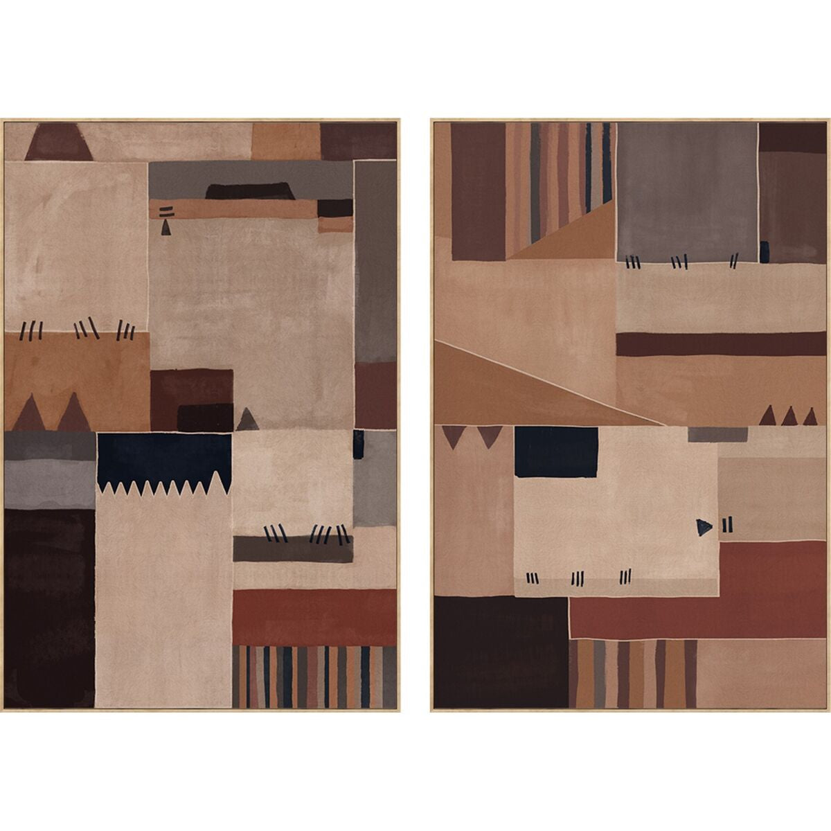 Tavla Home ESPRIT Patchwork Urban 82,5 X 4 X 122,5 CM (2 antal) finns hos Nordekko