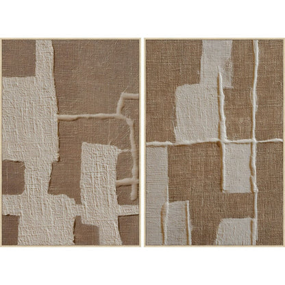 Tavla Home ESPRIT Vit Beige Skandinavisk 82,5 x 4,5 x 122,5 cm (2 antal) finns hos Nordekko