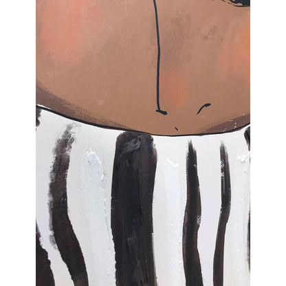 Tavla Home ESPRIT Brun Svart Kvinna Med relief Urban 100 x 4 x 140 cm (2 antal) finns hos Nordekko