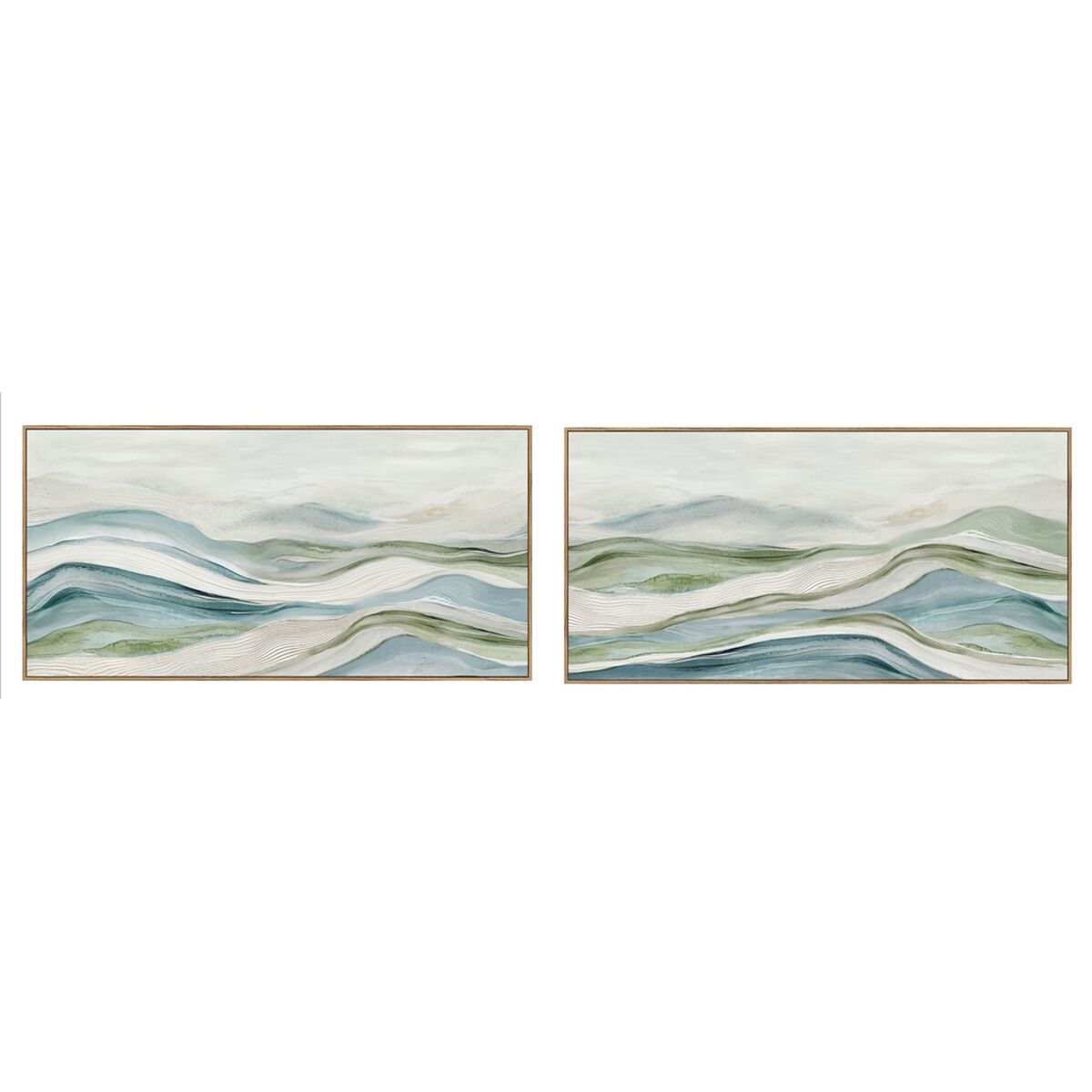 Tavla Home ESPRIT Blå Grön Abstrakt Modern 140 x 3,7 x 70 cm (2 antal) finns hos Nordekko
