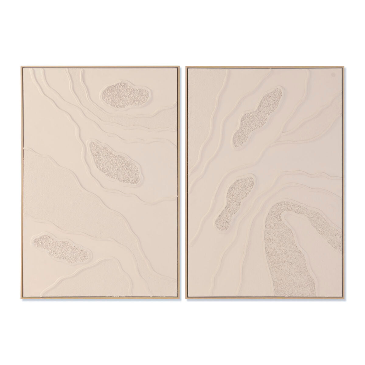 Tavla Home ESPRIT Beige Modern Urban 62 x 4,5 x 92 cm (2 antal) finns hos Nordekko