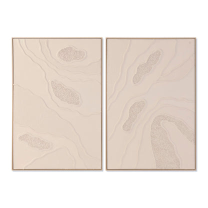 Tavla Home ESPRIT Beige Modern Urban 62 x 4,5 x 92 cm (2 antal) finns hos Nordekko