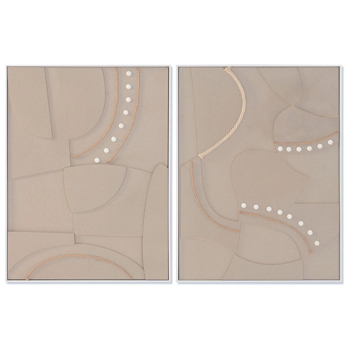 Tavla Home ESPRIT Beige Modern Urban 62 x 4,5 x 82 cm (2 antal) finns hos Nordekko