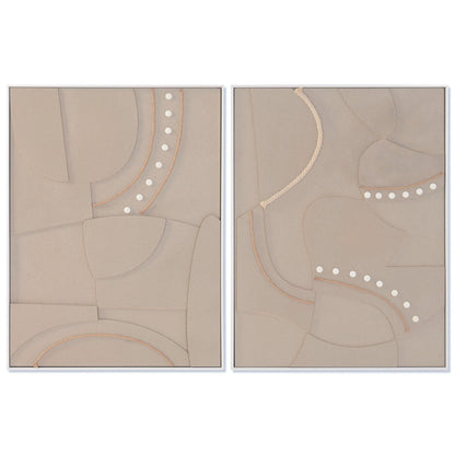 Tavla Home ESPRIT Beige Modern Urban 62 x 4,5 x 82 cm (2 antal) finns hos Nordekko
