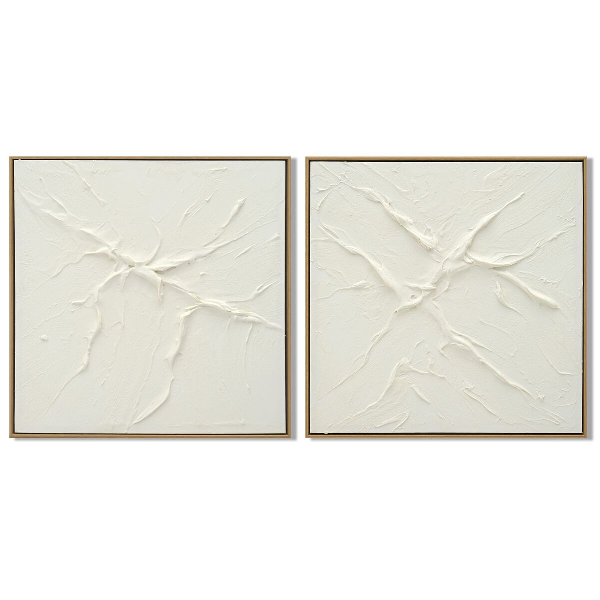 Tavla Home ESPRIT Vit Abstrakt Skandinavisk 62 x 4,5 x 62 cm (2 antal) finns hos Nordekko