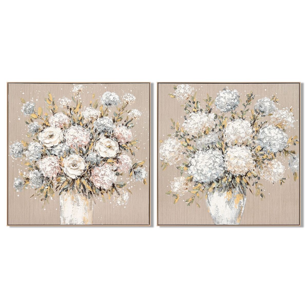 Tavla Home ESPRIT Beige Vas Shabby Chic 102 x 4,5 x 102 cm (2 antal) finns hos Nordekko
