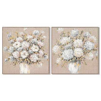 Tavla Home ESPRIT Beige Vas Shabby Chic 102 x 4,5 x 102 cm (2 antal) finns hos Nordekko