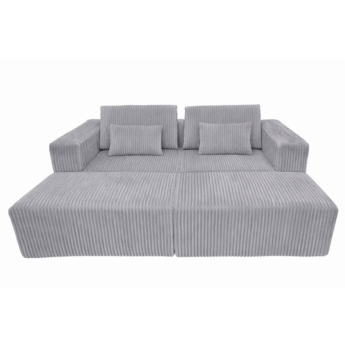 Soffa Home ESPRIT Ljusgrå Scandi 220 x 158 x 91 cm finns hos Nordekko