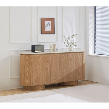 Skänk Home ESPRIT Ljusbrun Granit Trä MDF 180 x 40 x 85 cm finns hos Nordekko