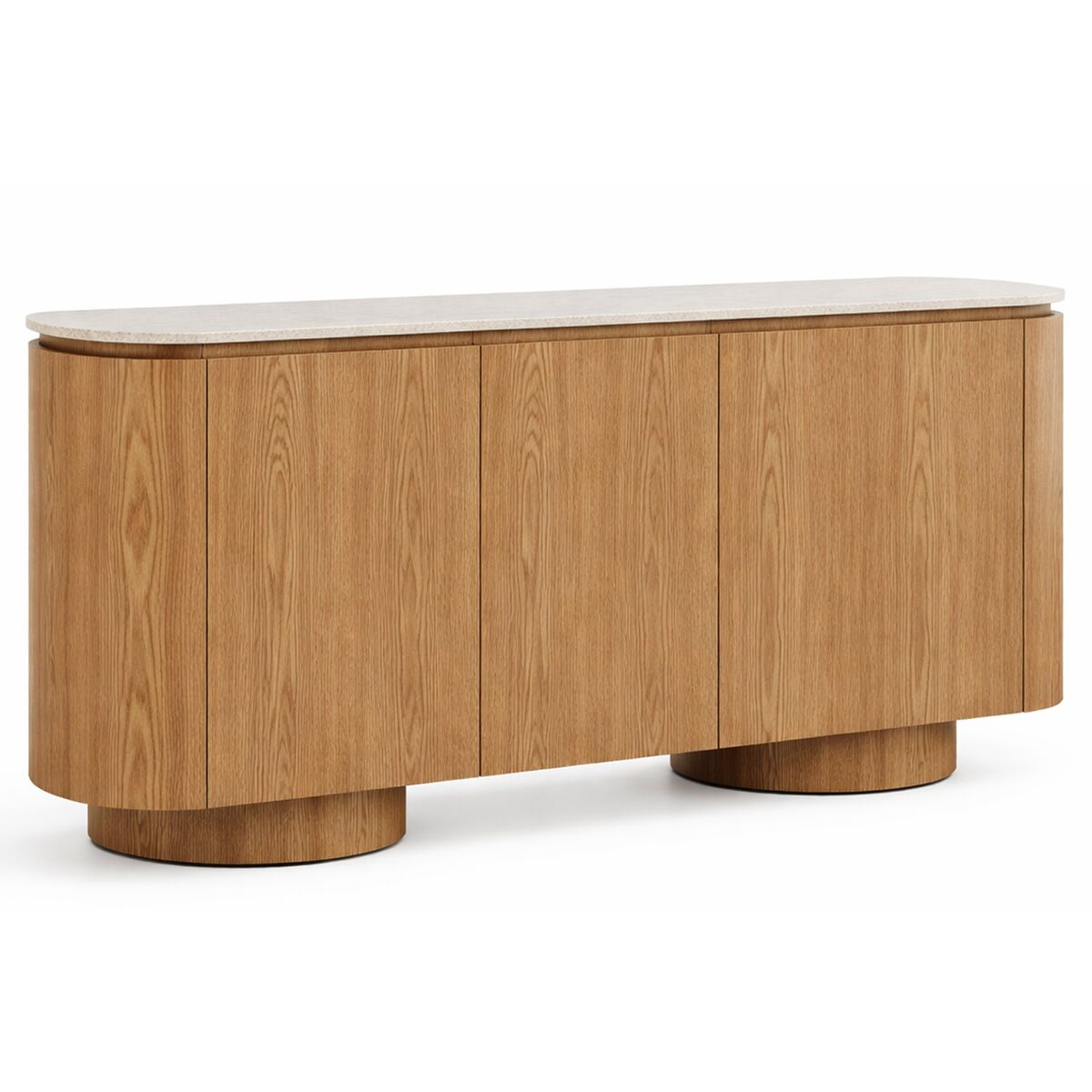 Skänk Home ESPRIT Ljusbrun Granit Trä MDF 180 x 40 x 85 cm finns hos Nordekko