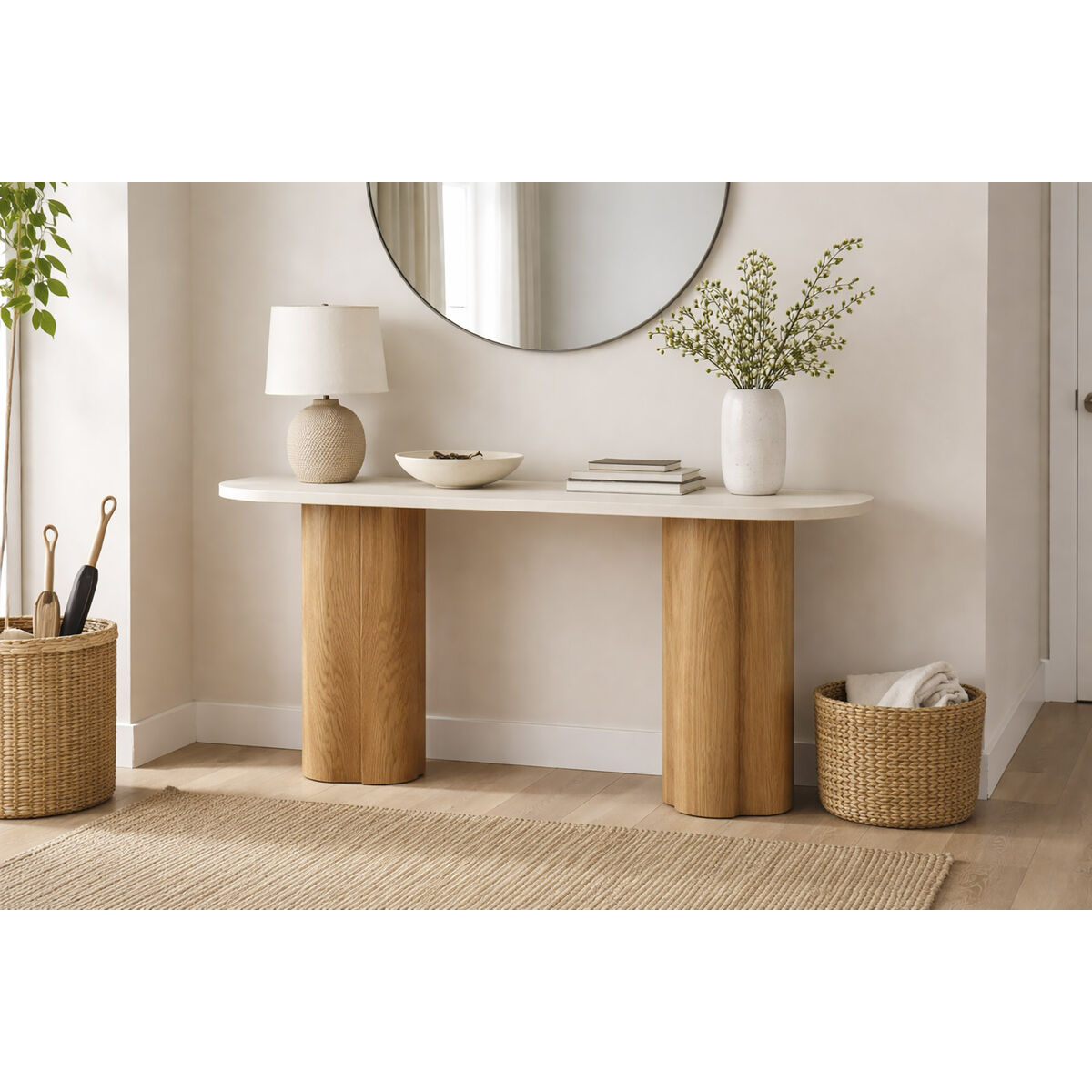 Sidobord Home ESPRIT Ljusbrun 150 x 40 x 78 cm finns hos Nordekko
