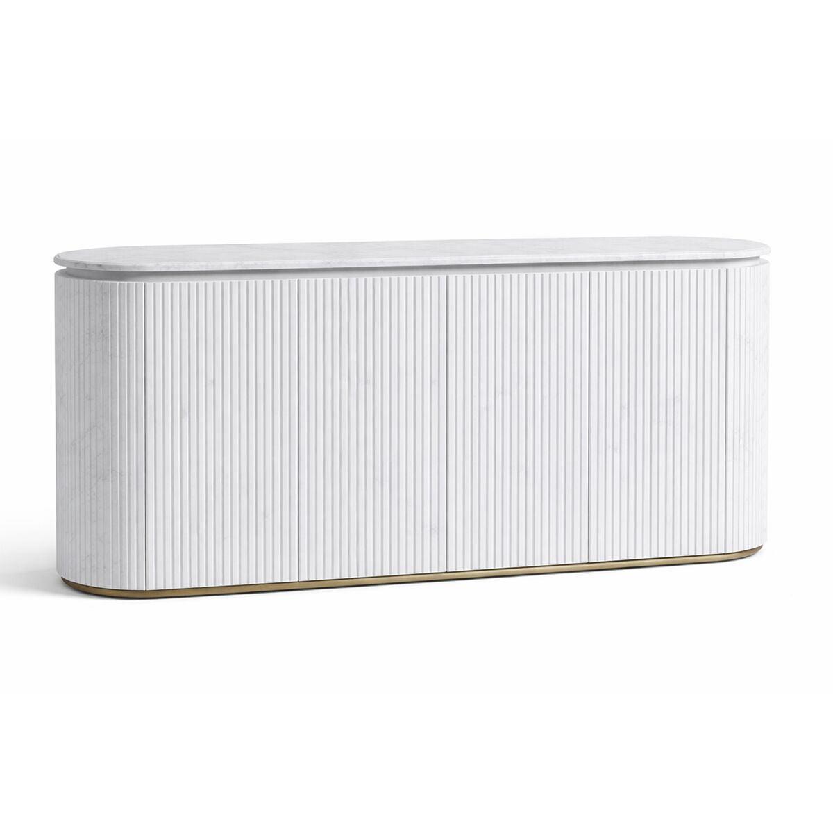 Skänk Home ESPRIT Vit Granit Trä MDF 180 x 40 x 85 cm finns hos Nordekko
