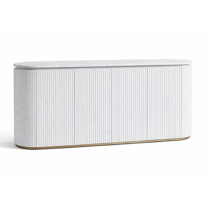 Skänk Home ESPRIT Vit Granit Trä MDF 180 x 40 x 85 cm finns hos Nordekko