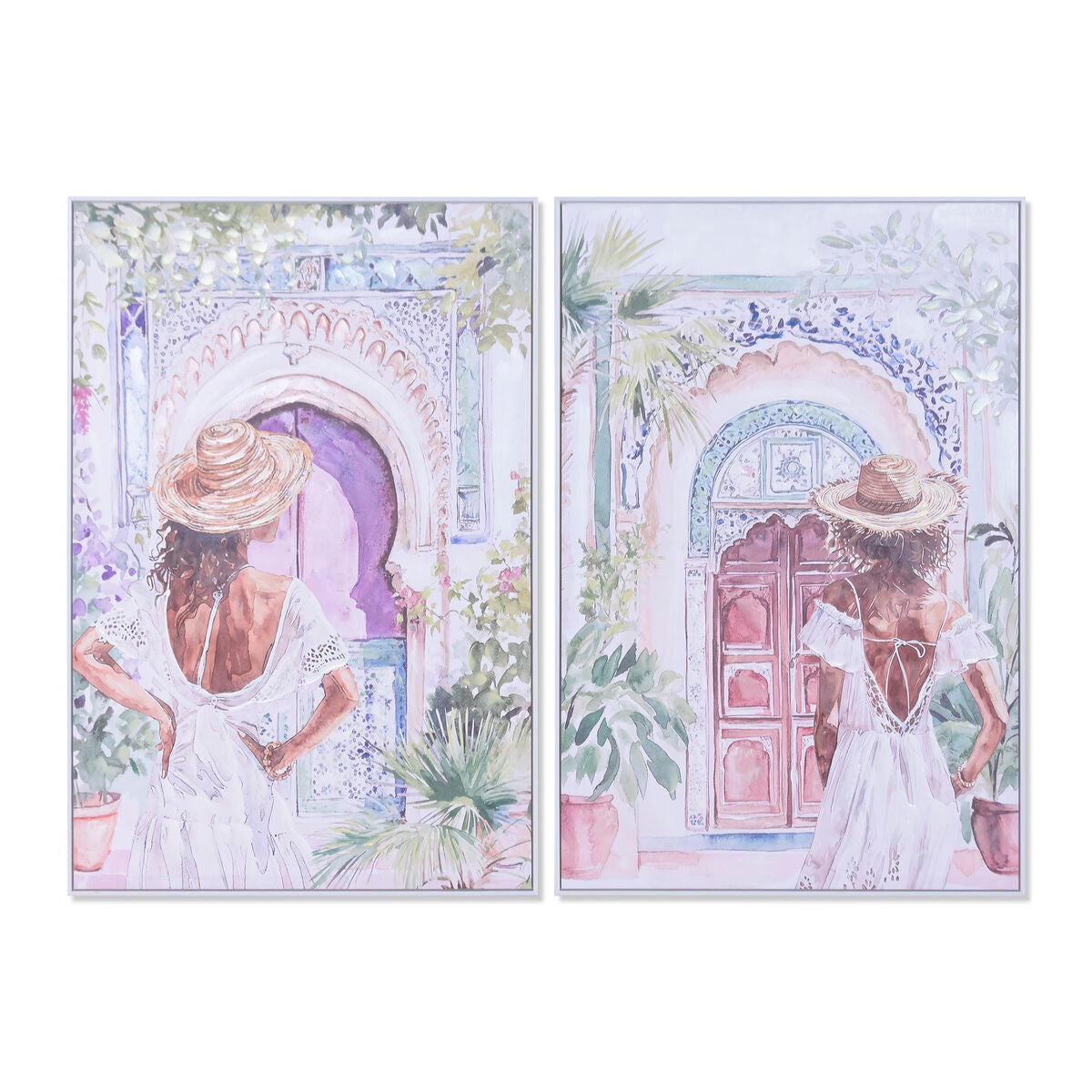 Tavla Home ESPRIT Arab chica 80 x 3,5 x 120 cm (2 antal) finns hos Nordekko