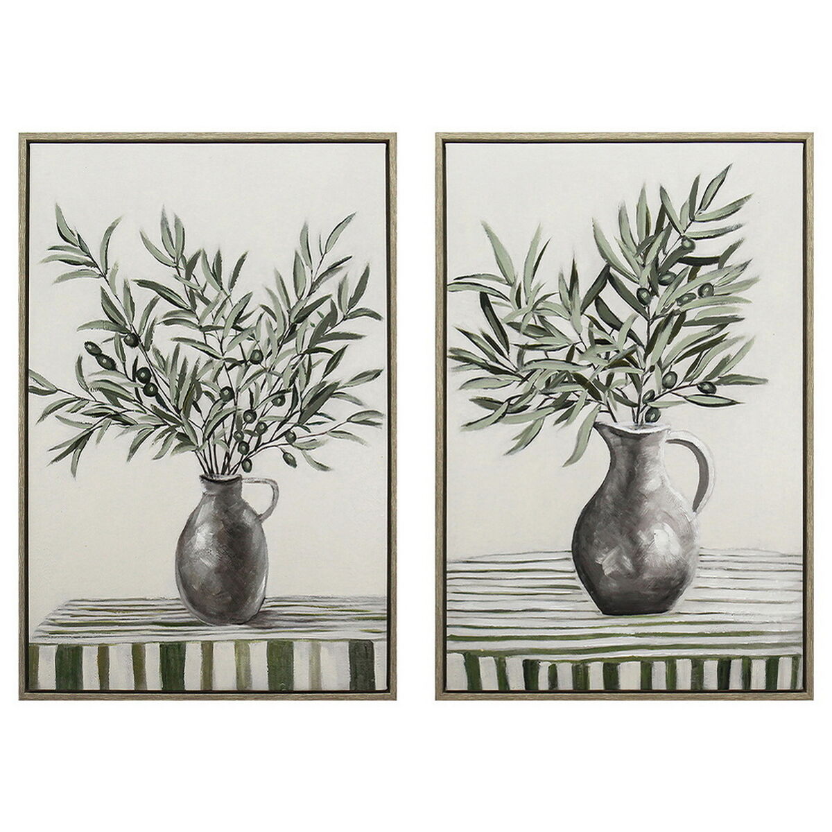 Tavla Home ESPRIT Beige Terrakota n Abstrakt Shabby Chic 60 x 3,8 x 90 cm (2 antal) finns hos Nordekko