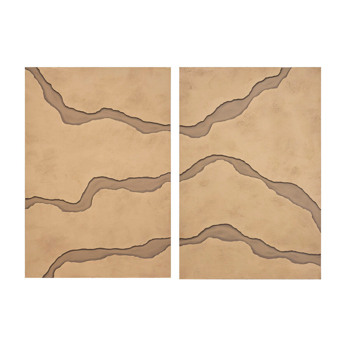 Tavla Home ESPRIT Beige Modern 80 x 3,5 x 120 cm (2 antal) finns hos Nordekko