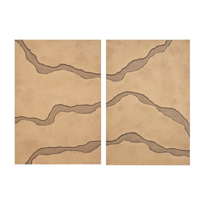 Tavla Home ESPRIT Beige Modern 80 x 3,5 x 120 cm (2 antal) finns hos Nordekko