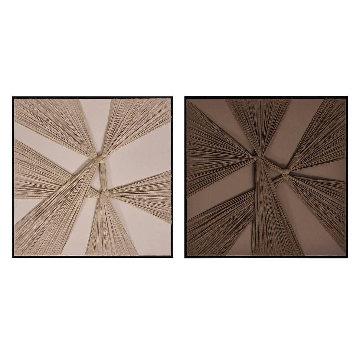 Tavla Home ESPRIT Beige Modern 60 x 3 x 60 cm (2 antal) finns hos Nordekko