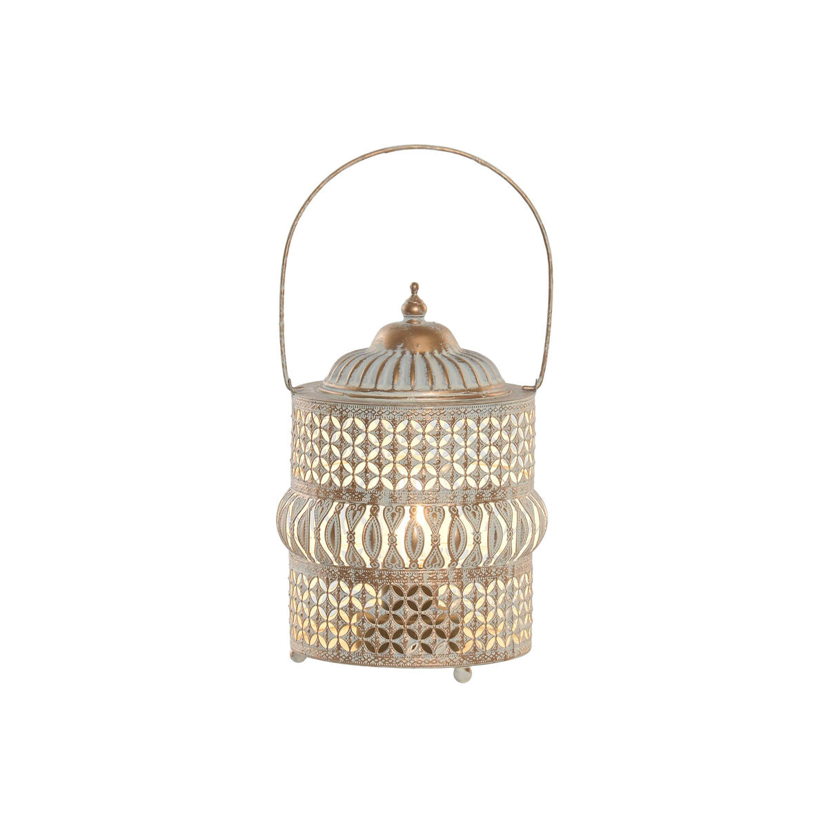 Lykta Home ESPRIT Vit Gyllene Metall Arab 14,5 X 14,5 X 19,5 CM finns hos Nordekko