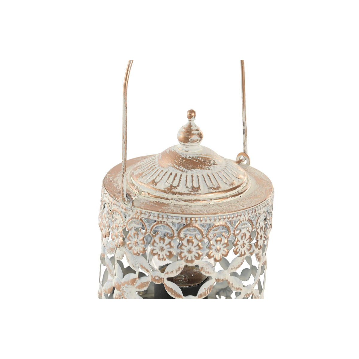 Lykta Home ESPRIT Vit Gyllene Metall Glas Arab 9 x 9 x 14,5 cm finns hos Nordekko
