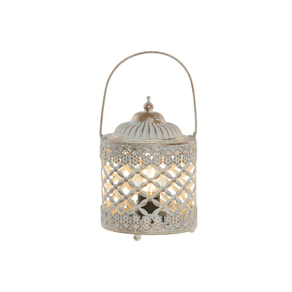 Lykta Home ESPRIT Vit Gyllene Metall Glas Arab 13,5 x 13,5 x 19 cm finns hos Nordekko