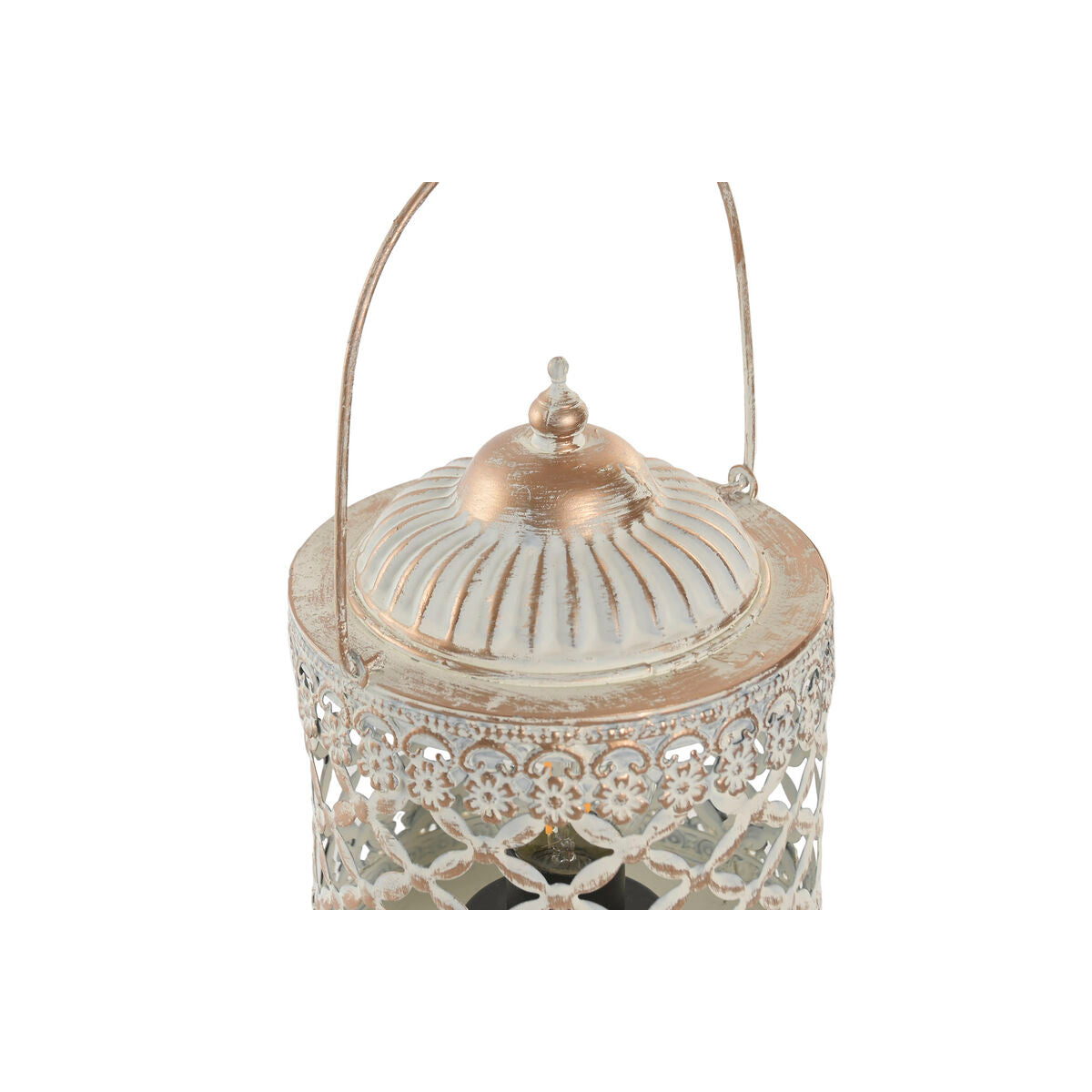 Lykta Home ESPRIT Vit Gyllene Metall Glas Arab 13,5 x 13,5 x 19 cm finns hos Nordekko