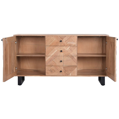 Skänk Home ESPRIT Metall Akaciaträ 160 x 40 x 85 cm finns hos Nordekko